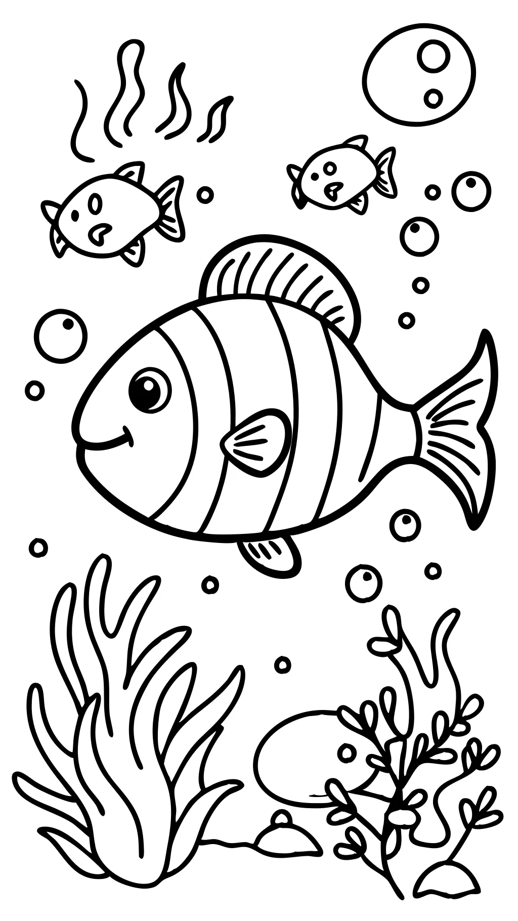 coloring pages of fish in the ocean